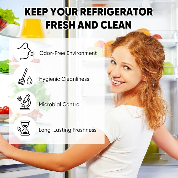 W10311524 Refrigerator Air Filter Replacement for Whirlpool, AIR1, Maytag, Kitchenaid and Jenn-Air, Compatible with Fresh Flow Refrigerator Air Filter - 8 Pack