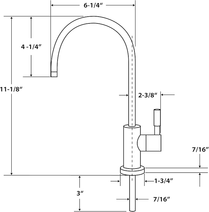APEC Water Systems Faucet-CD-NP Kitchen Drinking Water Designer Faucet for Reverse Osmosis and Water Filtration Systems, Non-Air Gap Lead-Free, Brushed Nickel