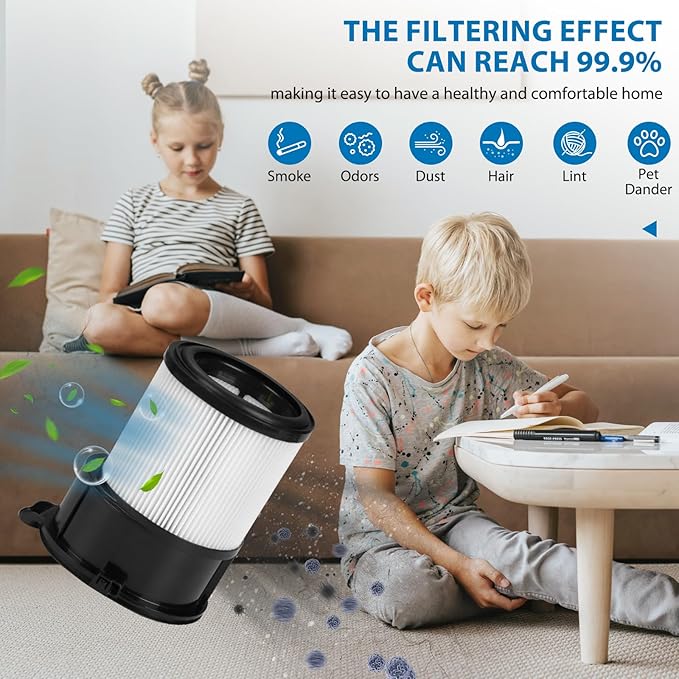 IP3251 IP3253 Replacemet Filter for Shark IP1251, IP1250, IP1251C, IP1255QCP, IP1255QNV, IP1255QPR, IP1255QTL,IP1255QMG, IP3252, IP3124, IP3225, 2 PACK Post-motor Filters + 4 PACK Foam Filters