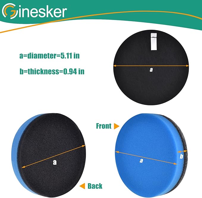 3 Sets Replacement Filter Compatible with Bissell Cleanview Pet Vacuum 2252 2254 2256 2258 2486 PowerGroom 22528 PowerForce 3334 Powerlifter, PowerClean & PowerEase, Compare to Parts # 12141 & 1601972