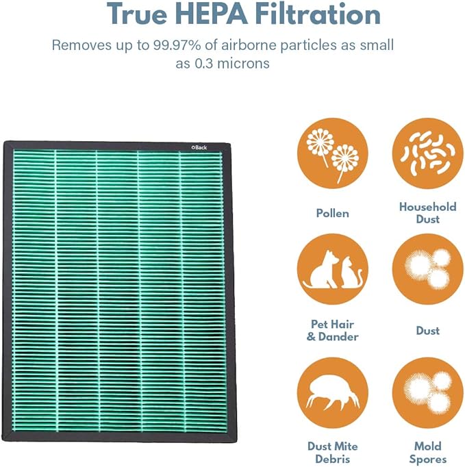 Filter-Monster Replacement with Carbon Filter Set Compatible with Coway Airmega 400/400S Max 2 Filter for Airmega 400 Air Purifier, 2 Pack