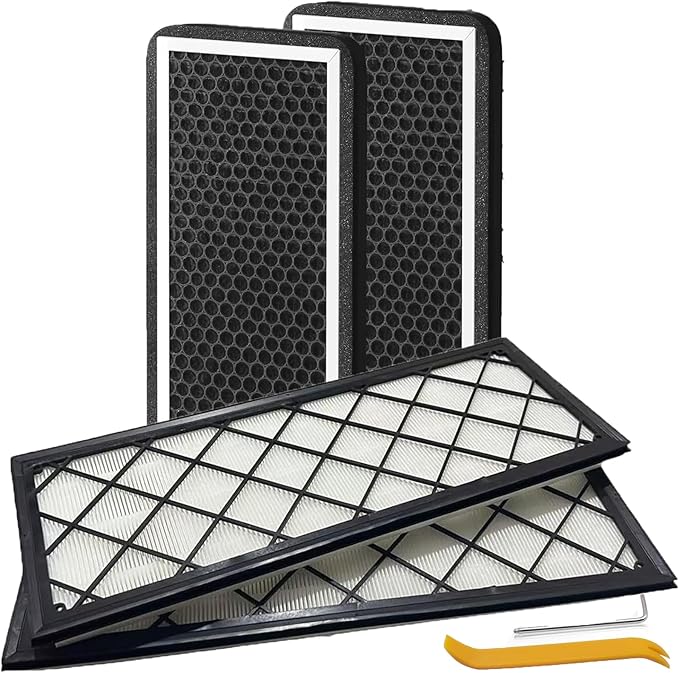 Intake Cabin Air Filters Compatible with 2020-2026 Tesla Model Y External Front Trunk Air Intake Filters 2025 2026 Juniper Intake Cabin Air Filtration 1658375-00-A 1658376-00-A 165837500A 165837600A
