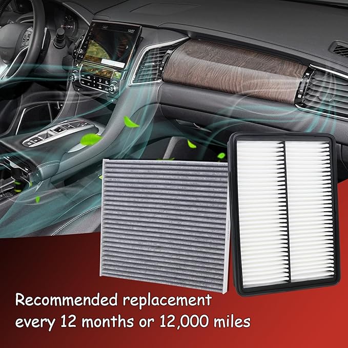 28113-2W100 Engine Air Filter and 97133-3SAA0 Cabin Air Filter kit Compatible with 2013-2016 Hyundai Santa Fe Sport 2013-2018 Santa Fe 2013-2019 Santa Fe XL Replaces CA11500 CF11819