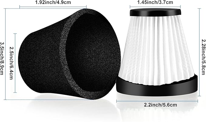 Leadaybetter 4 Pack Replacement Filter for Dirt Devil Scorpion Handheld Vacuum Cleaner Models F117 SD20005RED, SD30025B & BD22025, Compare to Parts AD40117