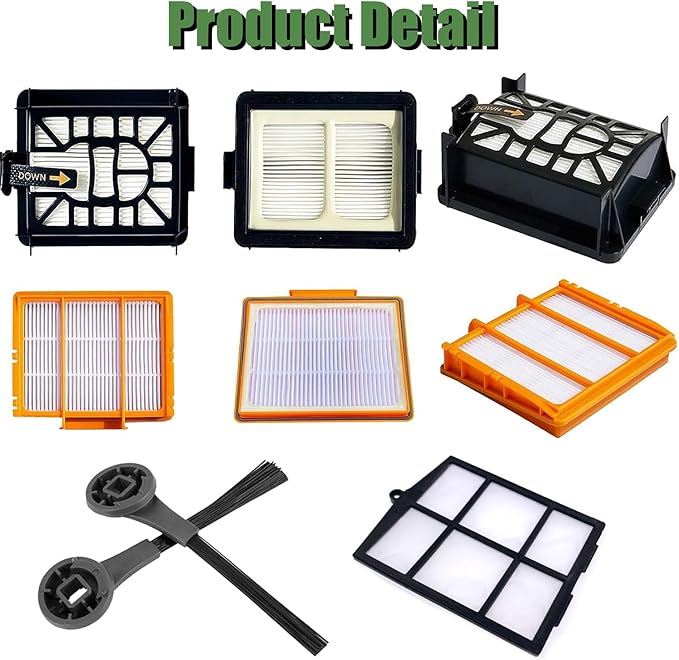 Replacement Accessories for Shark AI AV2501S, AV2501AE, AV2511AE, RV2502AE, RV2520AOUS, AV2510AOUS Robotic Vacuum Cleaner Spare Parts Kit with Main Brush Side Brush Filter