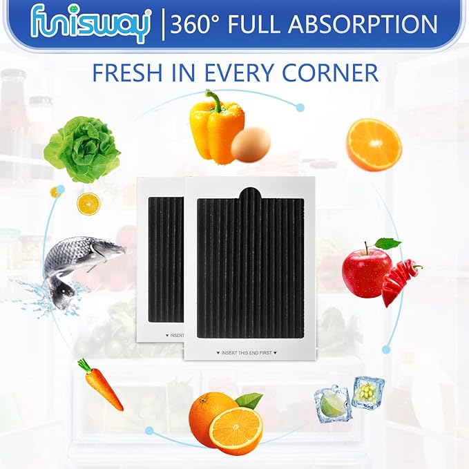 Refrigerator Air Filter Replacement 6 Pack - Carbon Activated Filter Compatible with Frigidaire & Electrolux Pure Air Ultra Reduce Odors for EAFCBF, PAULTRA, RAF1150, 242047801, 242047804,242061001