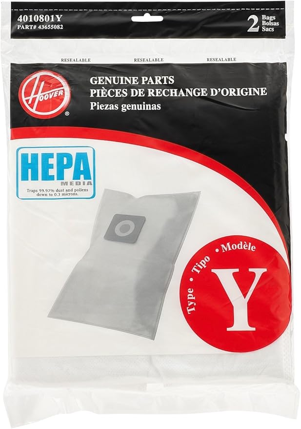 Hoover Commercial Hepa Y Vacuum Replacement Filter/Filtration Bag, 2/Pack