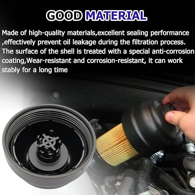 Engine Oil Filter Housing Cover Fit for Kia K5 2021-2024 L4 2.5L Sorento 2021-2024 L4 2.5L for Hyundai Santa Fe 2021-2023 L4 2.5L Sonata 2020-2023 L4 2.0L 2.5L Replace for 26315-2J000 263152J000