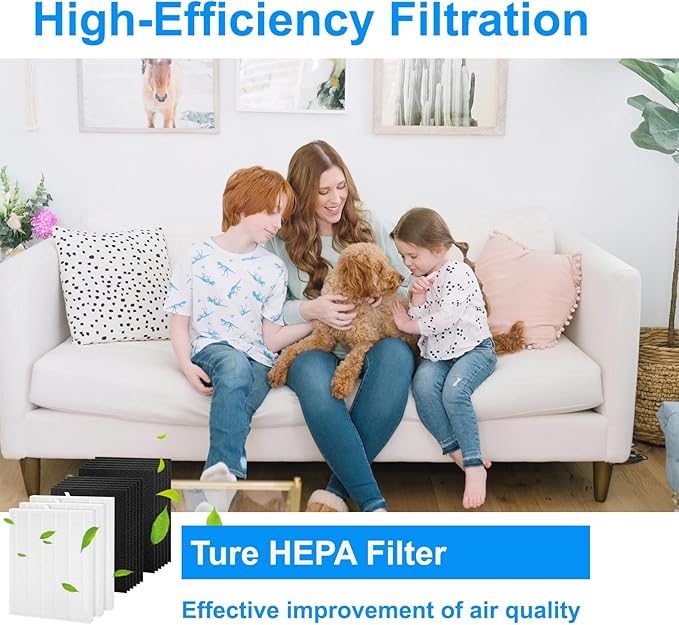 3+12 D360 Filter Replacement D3 Compatible with Winix D360 Air Purifier,Part # 1712-0101-02 Model,D360 HEPA Filter Replacement 3 True HEPA Filters + 12 Activated Carbon Pre-Filter. (3+12Set)