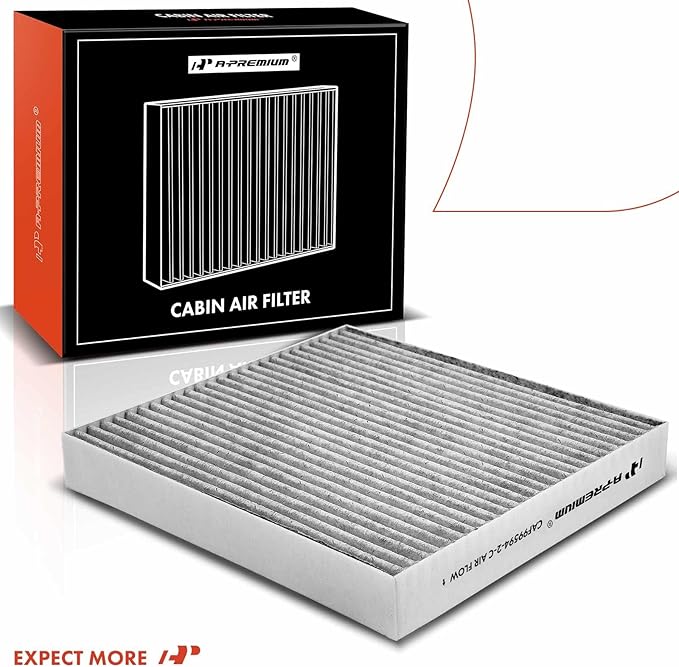 A-Premium 2-PC Cabin Air Filter with Activated Carbon Compatible with Hyundai Elantra, Elantra N, Sonata, Santa Fe, Tucson, Kona, Ioniq 5, Santa Cruz & Kia Sorento, Sportage, Niro, K5 & Genesis GV60