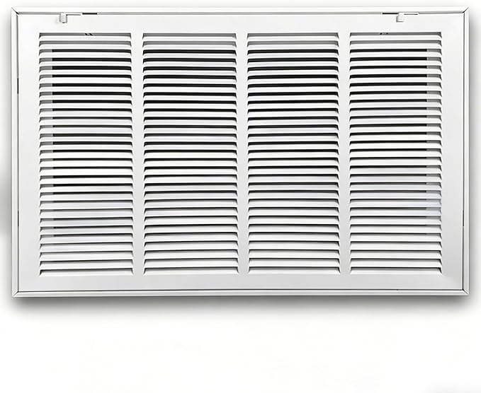 Fancat Return Air Filter Grille for 20x14 Ducts, Steel Vent Cover Grille with Removable Door for 1“ Filters | Suitable for Sidewall & Ceiling | White Coating | Outer Dimensions: 22 5/8” W x 16 5/8" H