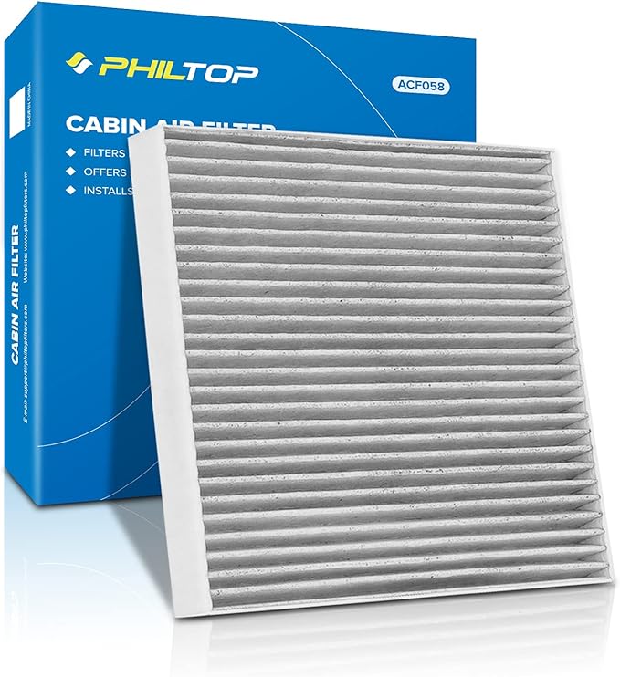 PHILTOP Cabin Air Filter w/Activated Carbon, Compatible with CF10361 Chevrolet Cobalt 2005-2010, HHR 2006-2011, Saturn Ion 2003-2007, Pontiac G5 2007-2009