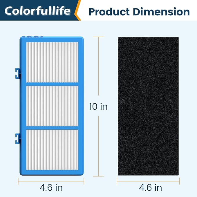 Colorfullife Aer1 Filter Replacement for Holmes Air Purifiers AER1 Type Total Air Filter Replacement Filters for HAPF30AT and HAP242-NUC, 2 True HEPA Filters + 4 Carbon Booster Filters