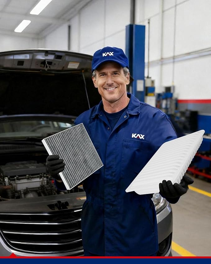 KAX Engine & Cabin Air Filter Kit, Replacement for Toyota Tacoma 2005-2023 2.7L, Replace# CA10163 CF10374