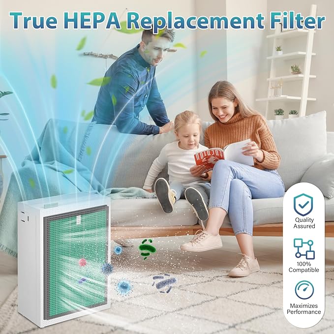 FFsign 150 Filter Replacement for Coway Airmega 150 Air Puri-Fier, 2 Pack Green True HEPA & 8 Pack Active Carbon Filters, for AP-1019C-FP