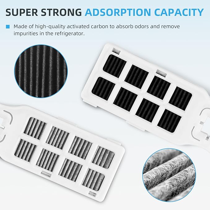 AMI PARTS Pure-Air AF-2 Air Filter Fit for Frigidaire Refrigerator frgpaaf-2 Replace FRFS282LAF FRFS2823AW FRFS2823AS GRMG2272BF PRFS2883AF PRFC2383AF Filter for Air(3-pack)