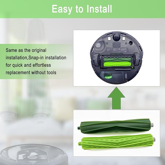 Replacement Parts for iRobot Roomba E5 E6 E7 i2 i3 i3+i4 i4+ i5 i5+ i6 i6+ i7 i7+ i8 i8+/Plus i1 E i j Series Robot Vacuum,1 sets of multi-surface roller brushes 4 filters 4 side brushes