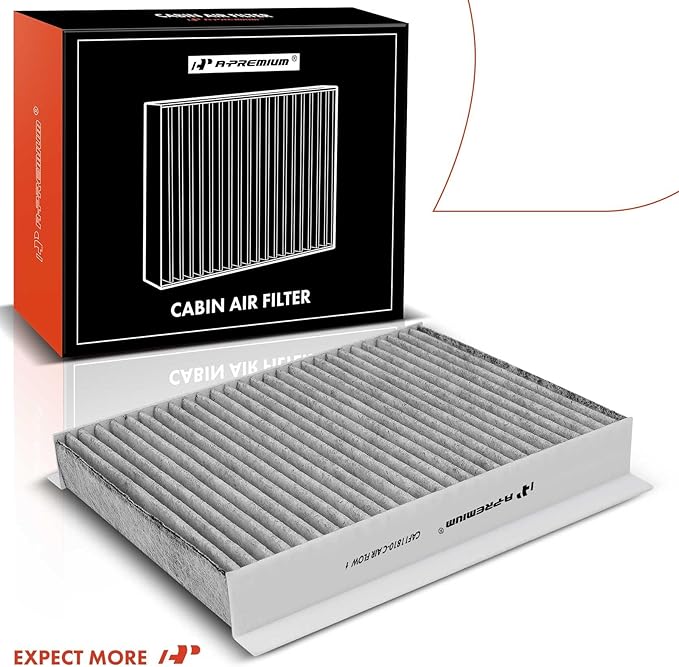 A-Premium Cabin Air Filter with Activated Carbon Compatible with Jeep, Dodge & Fiat Models - Compass 2017-2022, Renegade 2015-2023, Hornet 2023, 500L 2014-2020, 500X 2016-2023 - Behind Glove Box