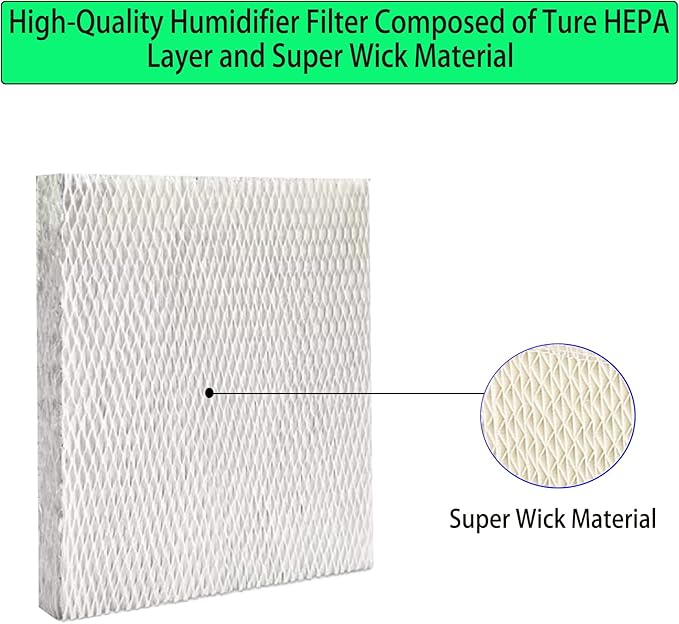 HC22P Replacement Wick Filters for Honeywell Home HE100 HE150 HE220 HE225 HE240 Whole House Humidifiers Pad, Also for Aprilaire 110 220 500 550 (2 Pcs HC22P Replacement Wick Filters)