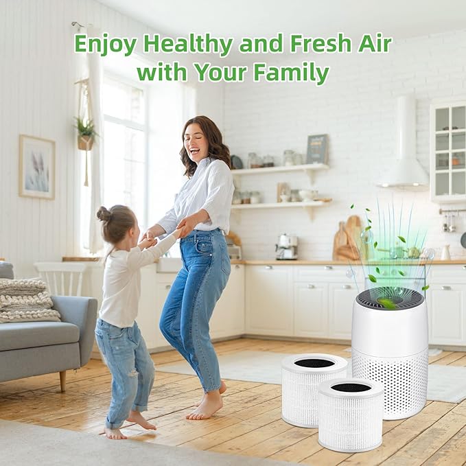 Core Mini Replacement Filter 2-Pack, Compatible with LEVOIT Core Mini Air Purifier, 3-in-1 H13 HEPA & Activated Carbon Filter, Replaces Core Mini-RF