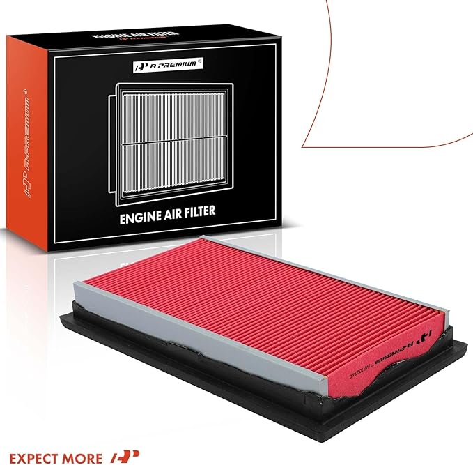 A-Premium 2-PC Engine Air Filter Compatible with Infinit Q50 & Nissan Cube, NV200, Versa, 2007-2021, 3.5L 3.7L, Flexible Panel, Replace# 16546-ED500