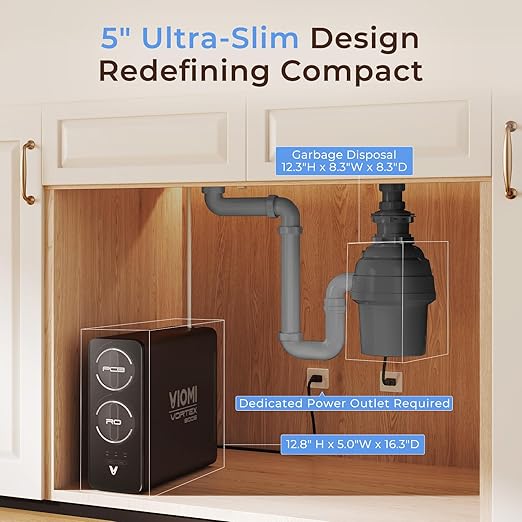 VIOMI V8 Pro 800GPD Reverse Osmosis System, 9-Stage Tankless Under Sink RO Water Filter, NSF/ANSI 372 & 58 Certified, 3:1 Pure to Drain, Reduce PFOA/PFOS, Smart LED Faucet, Incl. 1 Extra Filter