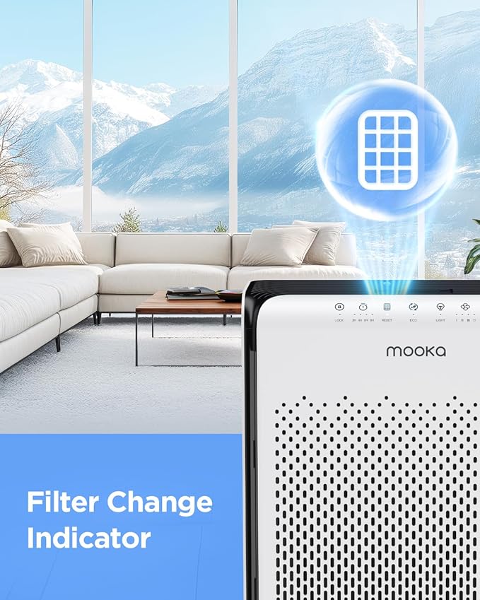 MOOKA Official Replacement HEPA Filter for M200L Air Purifier (1-Pack)