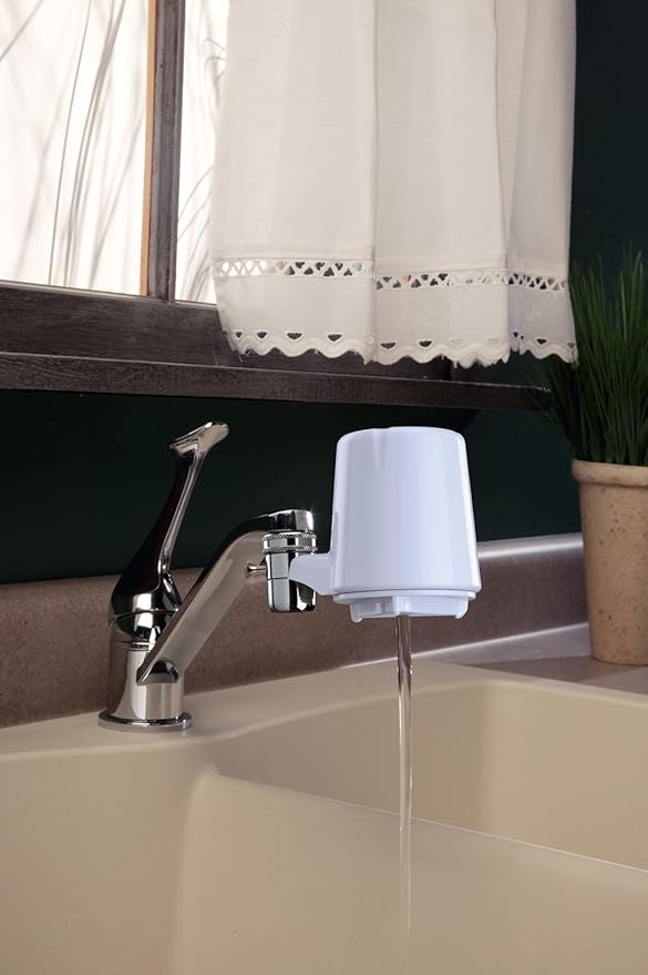 Culligan FM-15A Faucet Mount Filter with Advanced Water Filtration, White Finish