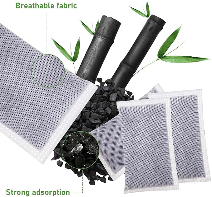 Activated Charcoal Odor Absorber Diaper Pail Deodorizer for itouchless 8 Gallon & Larger, Trash Can Deodorizer Odor Filter Refill for itouchless 13 Gallon Diaper Garbage Can (8 Pack)