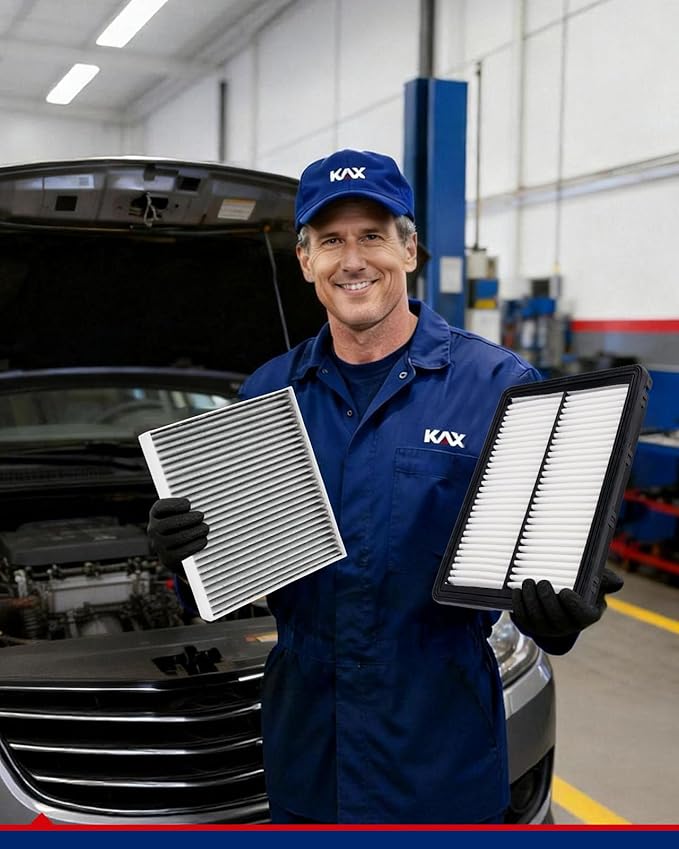 KAX Engine & Cabin Air Filter Kit, Replacement for Hyundai Sonata 2015-2019 2.4L, Replace# CA11942 CF12151