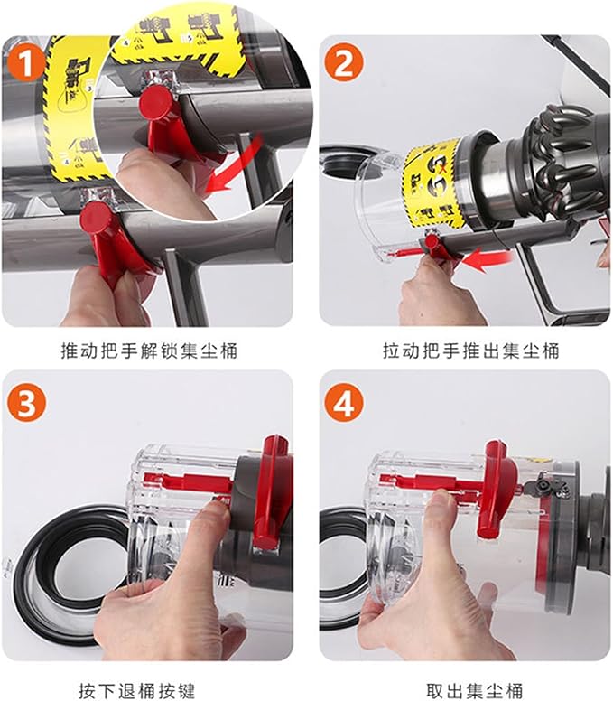 Suitable for Dyson vacuum cleaner dust bucket V11 V15 vacuum cleaner replacement dust box Dyson trash can V11 V15 SV14 SV15 SV22 large dust box replacement dust box parts
