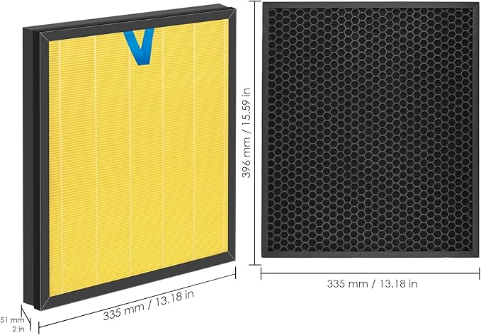 2 Pack Vital 200S Pet Care Replacement Filter for LEVOIT Vital 200S and Vital 200S-P Air Purifier, H13 True HEPA Filter, 3-in-1 Activated Carbon Filters, Replace #Vital 200S-RF-PA, Yellow