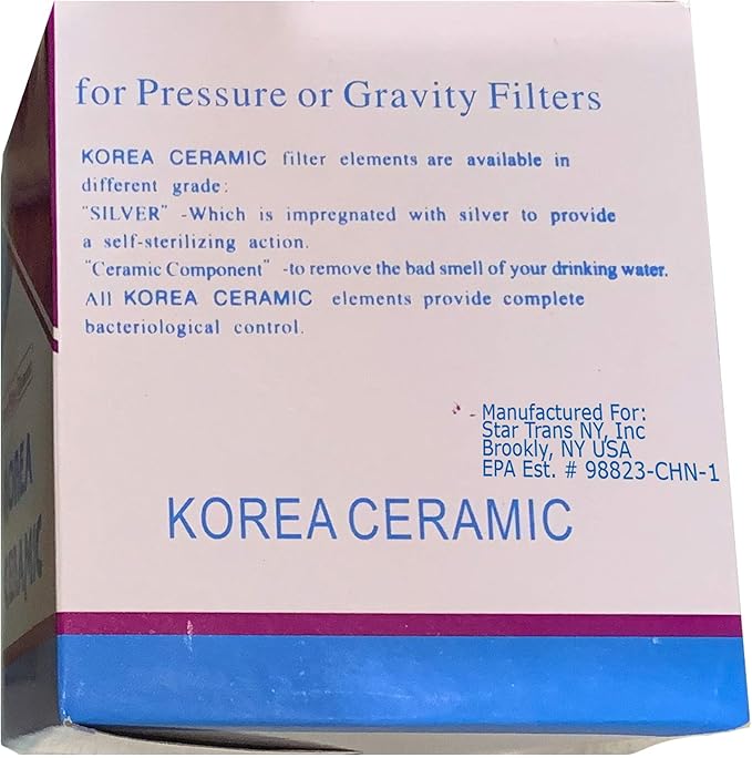 Replacement Ceramic Dome Water Filter 0.2 to 0.5 micron for Countertop & Water Coolers. First Stage of Filtration, Traps all Impurities (Set of 3)
