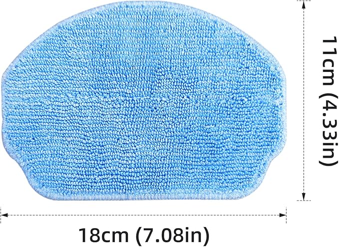 Replacement Parts Compatible with MAMNV BR150 BR151, ZCWA BR150 BR151, MANVINS G20, GTTVO BR150 BR151, EICOBOT BR150 BR151 Robot Vacuum Cleaner 4 Side Brushes, 4 Hepa Filters, 2 Mop Pads Accessories