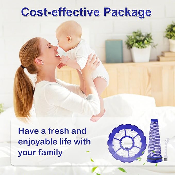 DC50 Filter Replacement Compatible with Dyson DC50 Animal Multi Floor Complete Vacuum, Replace Part # 965081-01 & 965080-01, Kit include 2 Pre-Motor, 2 HEPA Post-Motor Filters and 1 Cleaning Tool