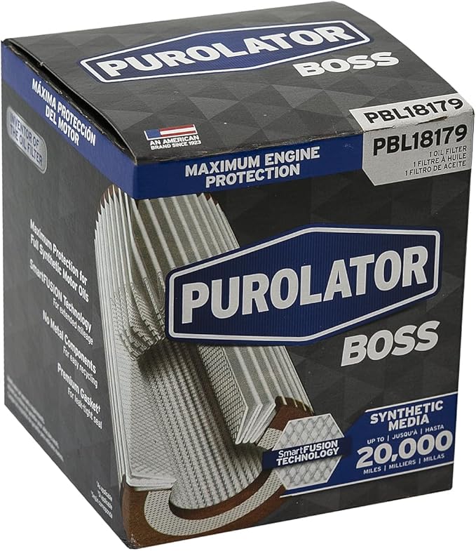 Purolator PBL18179 PurolatorBOSS Maximum Engine Protection Cartridge Oil Filter Compatible With 2020-2024 Kia Telluride, 2019-2020 Kia Sorento 2019-2020 and 2020-2025 Hyundai Palisade