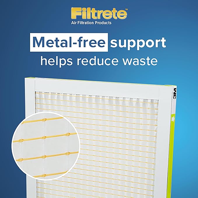 Filtrete 16x20x1 AC Furnace Air Filter, MPR 700, MERV 8, Tough on Pollen, Easy on Airflow, 3-Month Pleated 1-Inch Electrostatic Air Cleaning Filter, 6-Pack (Actual Size 15.68 x 19.68 x 0.78 in)