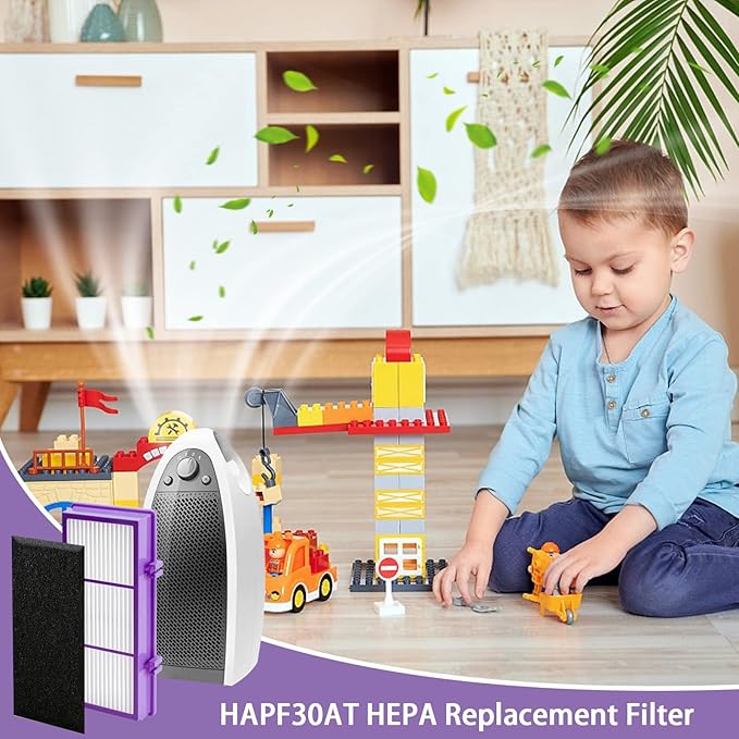 HAPF300AP Performance Plus Filter Replacement for Holmes AER1 Aller-gen Remover Filter for HAPF300AP-U4 and HAP242-NU, Funmit 4 Filters & 8 Activated Carbon Pre-Filters, Purple
