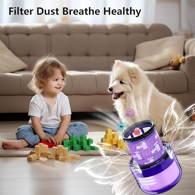 2 Pack Vacuum Filter Replacement Parts Compatible with Dyson V11/V15 Series Vacuum Cleaner, Cordless Vacuum Filter Accessories, Home Cleaning Helper, Effective Cleaning, 2 Rear-Filters (2)