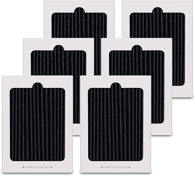 Refrigerator Air Filter Replacement for Frigidaire and Electrolux EAFCBF Fridge Replace 242061001, 242047801, 242047804, Effective Filtration with Activated Carbon Filter (6 Pack)