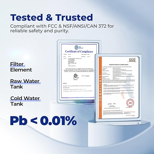 Countertop Reverse Osmosis System, 6-Stage RO Water Filter with 43℉ Chilled Water, Self-Cleaning Dual Water Path, Mineralization & TDS Monitoring, Portable Purifier for Home Office