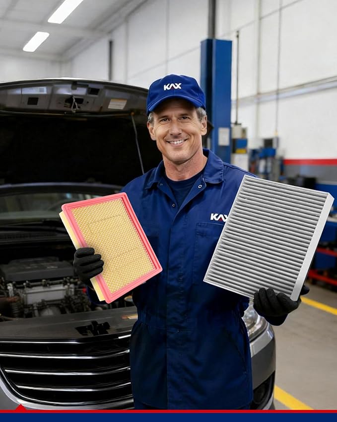 KAX Engine & Cabin Air Filter Kit, Replacement for Chevrolet Colorado 2015-2022, GMC Canyon 2015-2022, Replace# CA11959 CF11966