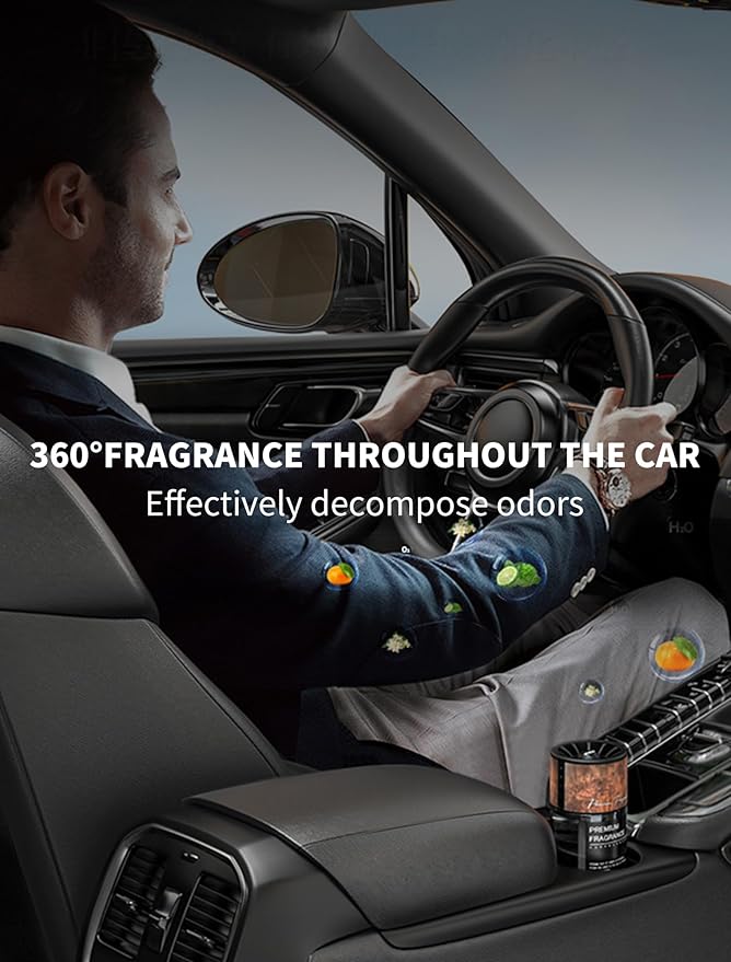 Kwak's Long Lasting Car Air Freshener - Aromatherapy for Car, Office,Home,160ML Natural Scents Air Fresheners for Men or Women(Black, Cologne)