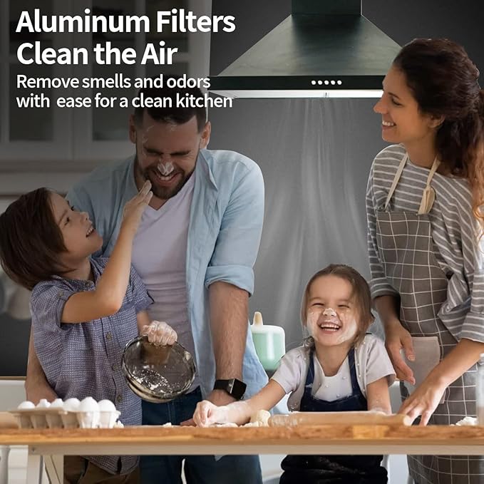 BPS1FA30 Range Hood Filter Replacement for 30-Inch Broan Nutone QS1 WS1, Allure Grease Filter, Replaces 99010299,S99010305,AP3378953 Range Hood Filters 11-3/4" X 14-1/4" X 3/8" Aluminum (4 Pack)
