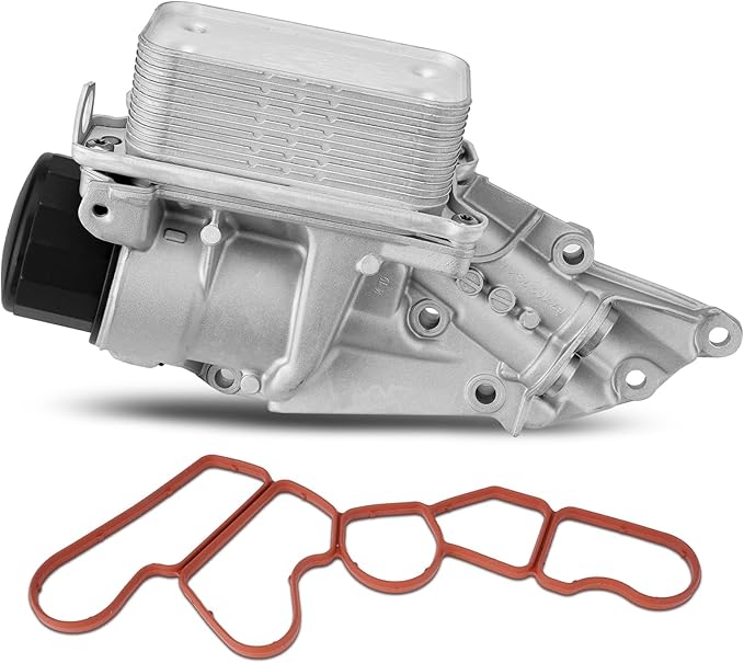 2721800510 Aluminium Oil Cooler Filter Housing Assembly Compatible with 2006-2012 Mercedes Benz E350 E280 C230 C300 C350 GLK350 ML450 S400 SLK300 R350 S550 GL550 E550 SL550 CLS550 CL550 CLK550