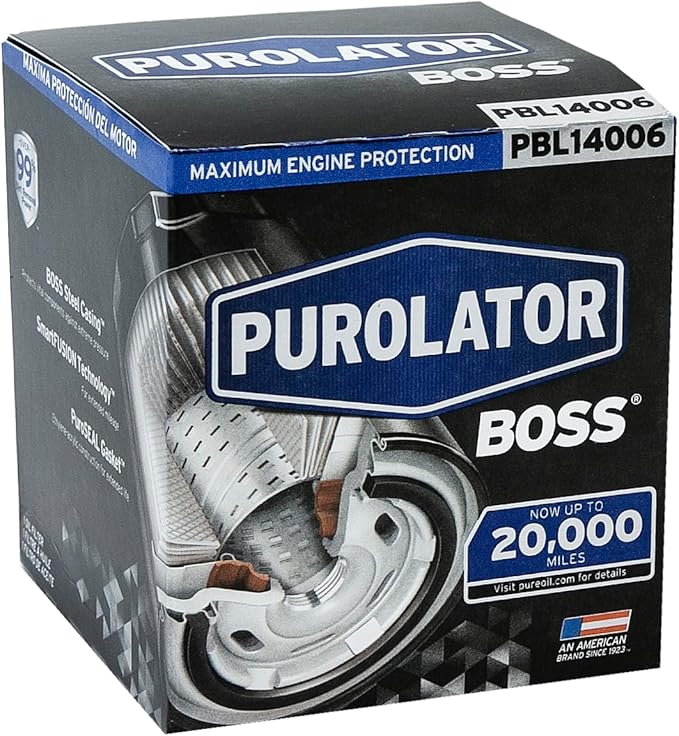 Purolator PBL14006 PurolatorBOSS Maximum Engine Protection Spin On Oil Filter Compatible With Chevrolet Silverado 1500, Tahoe, Suburban 1500, Silverado 2500 HD, Corvette, GMC Yukon and Sierra 1500