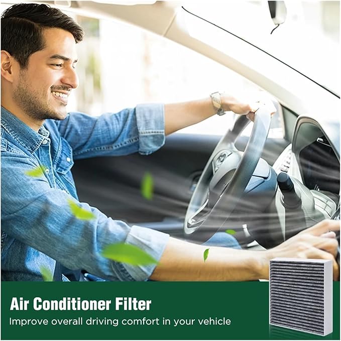 Car Pollen Cabin Air Filter Compatible With Hyundai Ioniq AE Kona EV Compatible With Kia Niro 2017-2022 97133-F2100 97133-F2200