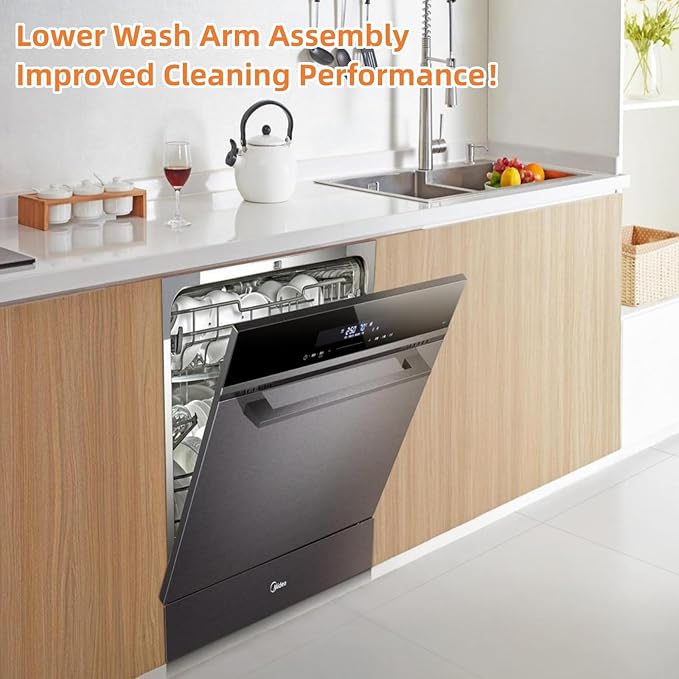 Dishwasher Lower Spray Wash Arm 5304506660 Compatible With Frigidaire Dishwashers Spray Arm Assembly with 5304506518 Dishwasher Trap Drain Filter Replaces 154830303 4456369 5304496886 5304506532