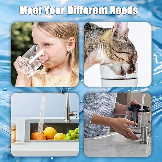 Vortopt Faucet Filter,NSF Certified,400 Gallon High Efficiency Water Purification System,Fast 99% Chlorine,Odor Removal with 1 Water Filter(T1-Black)