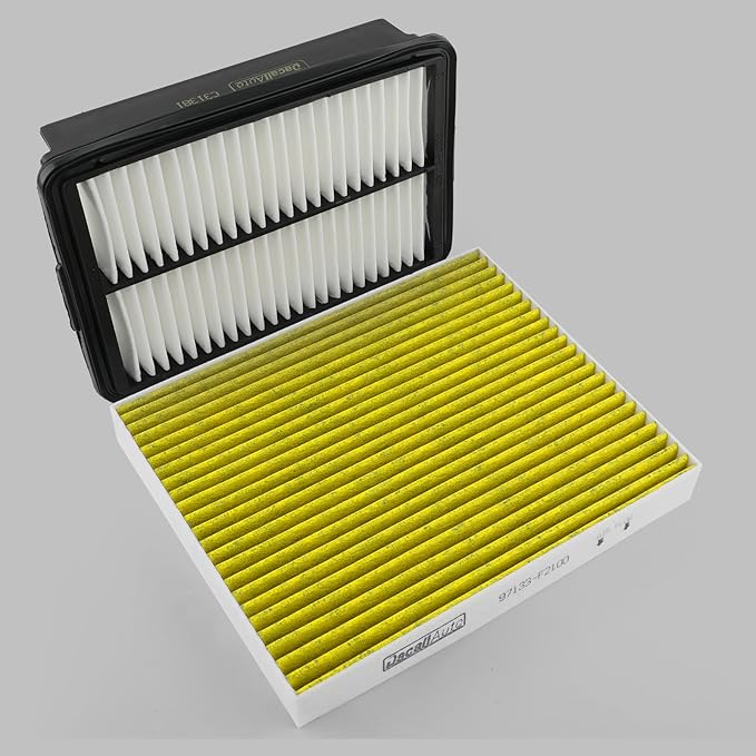 Engine & Cabin Air Filter Set for Hyundai Elantra (2017-2020), Elantra GT (2018-2020), for Kia Forte (2019-2024), Forte5 (2020-2024), Replace 97133-F2000, CA12057